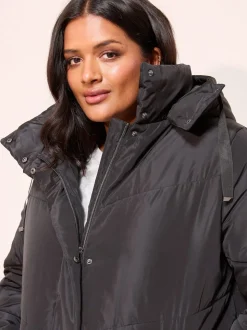 Noir - Friends Like These Doudoune gamme longue à capuche