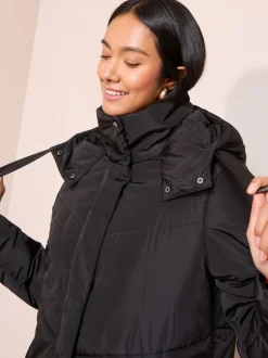 Noir - Friends Like These Doudoune gamme longue à capuche