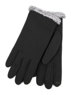 Noir - Gants Totes SmarTouch thermiques avec poignet en fourrure à pointe