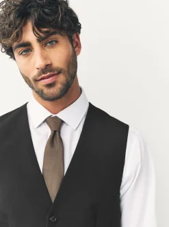 Noir - Gilet à coupe régulière