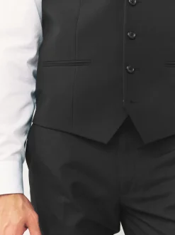 Noir - Gilet à coupe régulière