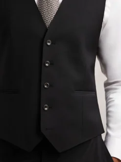 Noir - Gilet Reiss Promise habillé en laine Blend