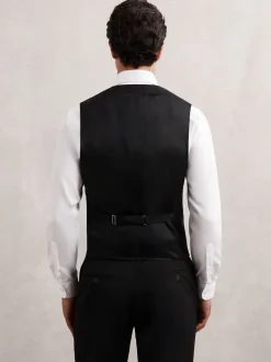 Noir - Gilet Reiss Promise habillé en laine Blend