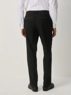 Noir - habillé Fit Tuxedo Pantalon de costume