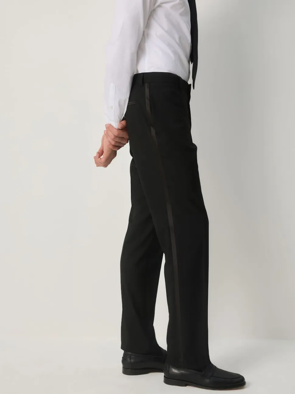 Noir - habillé Fit Tuxedo Pantalon de costume