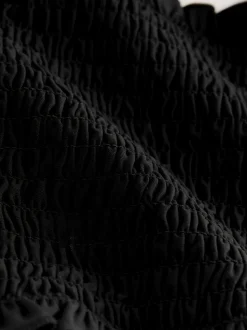 Noir - Haut de bikini Bandeau Shirred