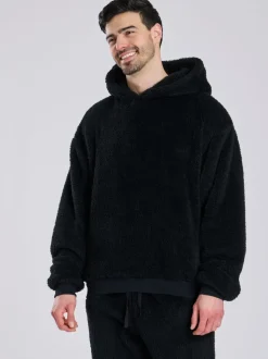 Noir - Haut lounge à capuche sherpa Loungeable