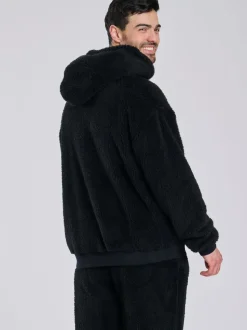 Noir - Haut lounge à capuche sherpa Loungeable