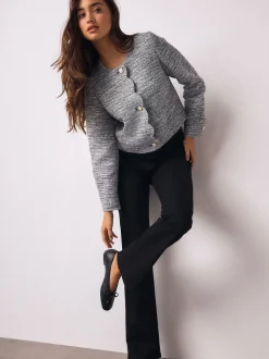 Noir - Jean bootcut Extensible taille Milieu