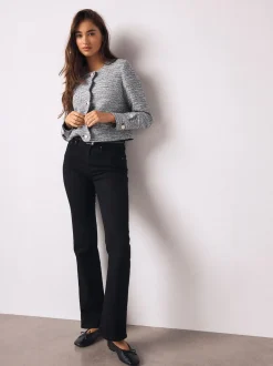 Noir - Jean bootcut Extensible taille Milieu