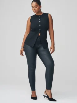 Noir - Jeans skinny enduit de Denim Hourglass