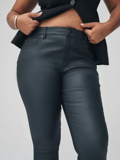 Noir - Jeans skinny enduit de Denim Hourglass