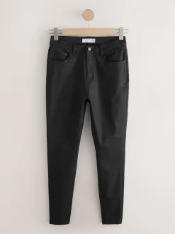 Noir - Jeans skinny enduit de Denim Hourglass
