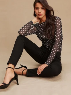 Noir - Jeans skinny extensible taille milieu