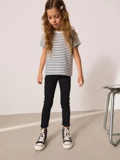Noir - Jegging extensible (3-16ans)