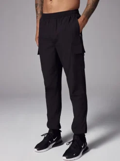 Noir - Joggers actifs tissés Cargos