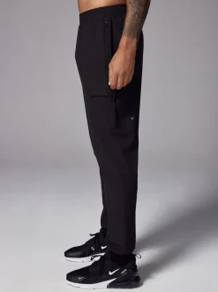 Noir - Joggers actifs tissés Cargos