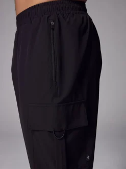 Noir - Joggers actifs tissés Cargos