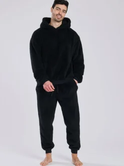 Noir - Joggers Loungeable en sherpa