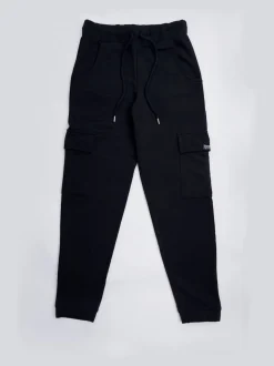 Noir - Jogging cargo femme