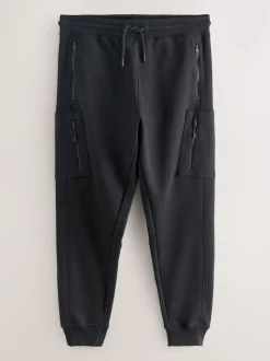 Noir - Jogging cargo lourd à dos brosse utilitaire