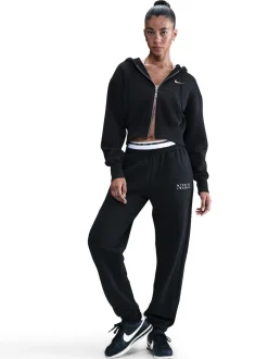 Noir - Jogging Nike oversize en polaire Phoenix taille haute à logo