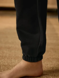 Noir - Jogging ouvert lourd à dos brosse