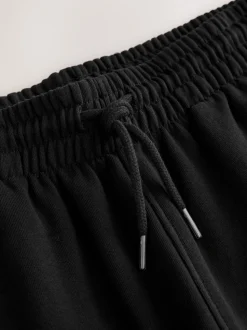 Noir - Jogging ouvert lourd à dos brosse