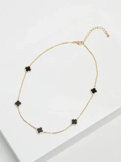 Noir - Jon Richard Plaqué et Jets Collier de trèfles de station