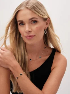 Noir - Jon Richard Plaqué et Jets Collier de trèfles de station