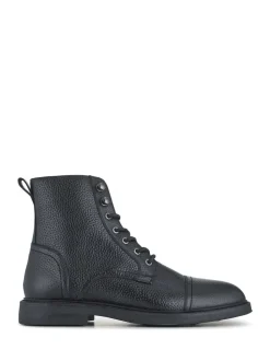 Noir - Jones Bootmaker Davide Bottes militaires Coupe large en cuir