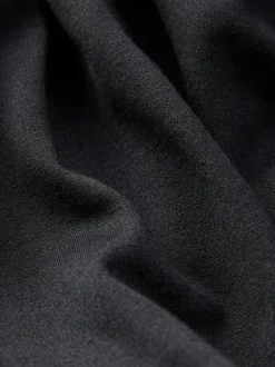 Noir - Jupe à enfiler en jersey extensible à ourlet boule (3-17ans)