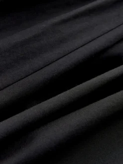 Noir - Jupe mi-longue en coton épais No noir tissé Mix A Line