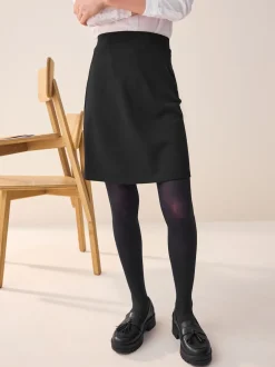 Noir - Jupes crayon d’école en jersey extensible à enfiler Ado (9-18ans)