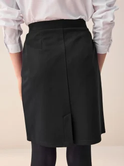 Noir - Jupes crayon d’école en jersey extensible à enfiler Ado (9-18ans)