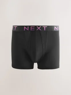 Noir à élastique dégradé - Boxer A-Front en coton riche