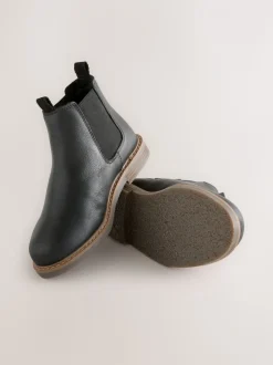 Noir - Leather Chelsea Boots