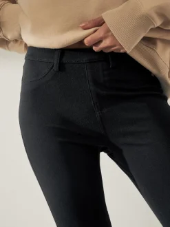 Noir - Leggings courts en jersey