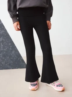 Noir - Leggings évasés pliés (3-16ans)