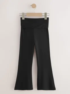 Noir - Leggings évasés pliés (3-16ans)