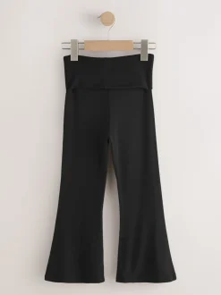 Noir - Leggings évasés pliés (3-16ans)