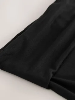 Noir - Leggings évasés pliés (3-16ans)