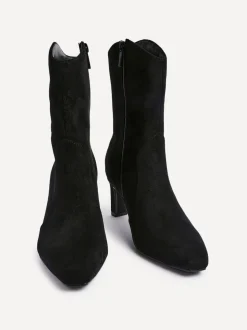 Noir - Linzi Bottes Calabasas à talons carrés