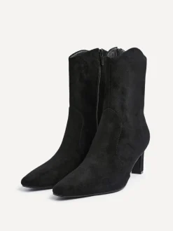 Noir - Linzi Bottes Calabasas à talons carrés