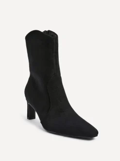 Noir - Linzi Bottes Calabasas à talons carrés