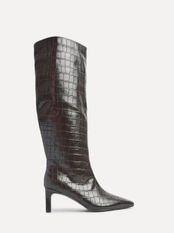 Noir - Linzi Bottes hautes à talon carré Uptown