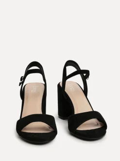 Noir - Linzi Soul Open Back Chaussures à talons blocs à peine là