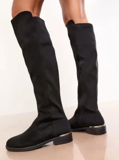 Noir - Lipsy Bottes décontractées élastiques en faux daim