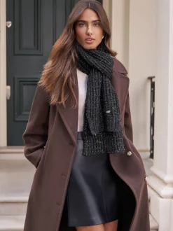 Noir - Lipsy écharpe côtelée scintillante