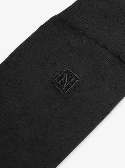 Noir à logo - Chaussettes fraîches brodées durables